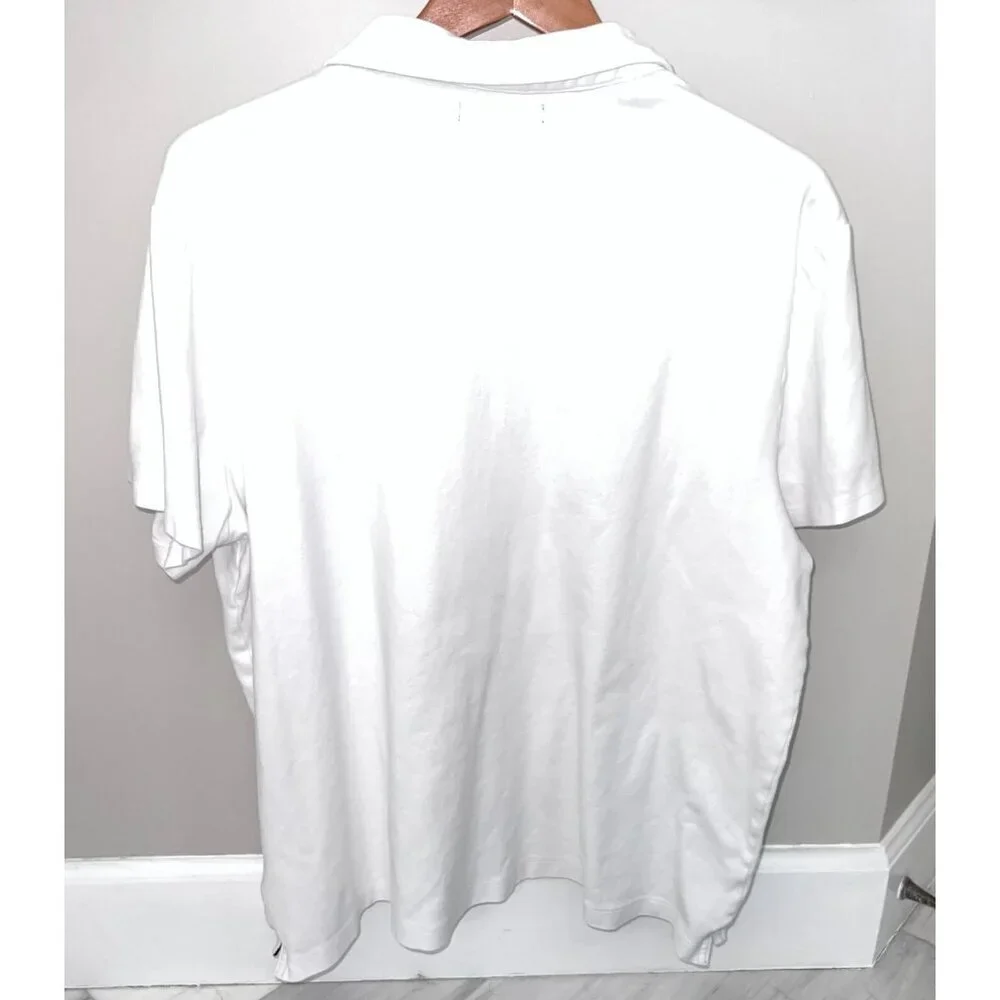 Banana Republic Polo Shirt Mens XXL White Collared Short Sleeve Embroidered Logo